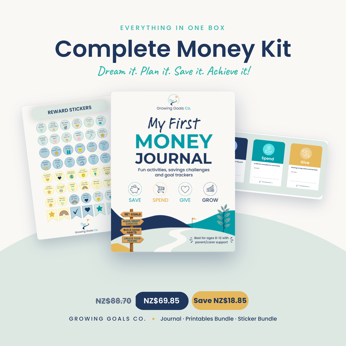 The Complete Money Kit - Journal, Printables & Stickers