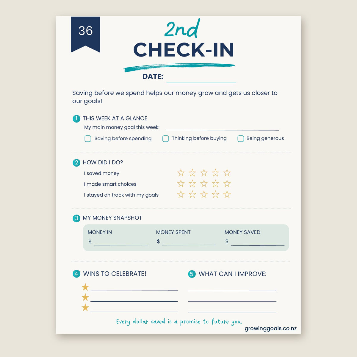 Inside page: Check-in