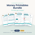 Money Printables Bundle - Goal Tracker, Chore Chart & Savings Challenges